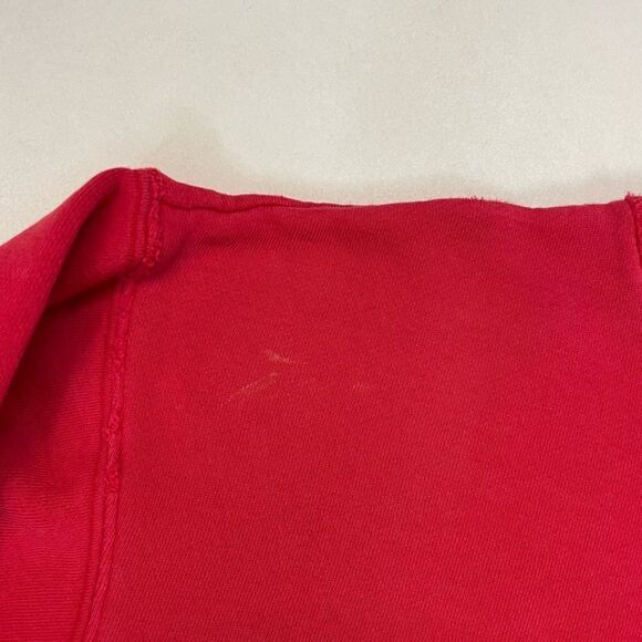 VINTAGE Heart Logo Sweatshirt Women Small Red Distressed 90s - Picture 3 of 15